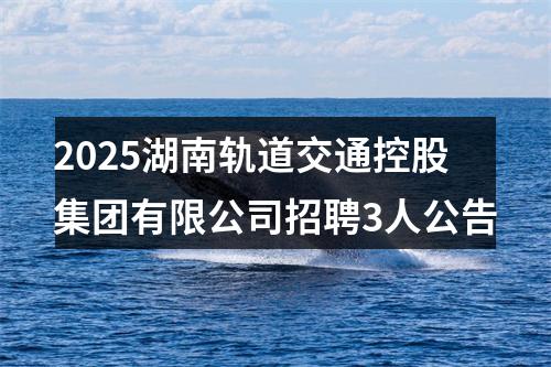2025湖南轨道交通控股集团有限公司招聘3人公告 图片