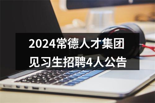 2024常德人才集团见习生招聘4人公告 图片